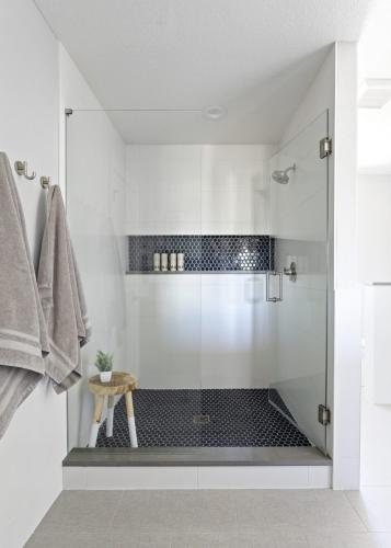 Oakwood Shower and Towel Rack
